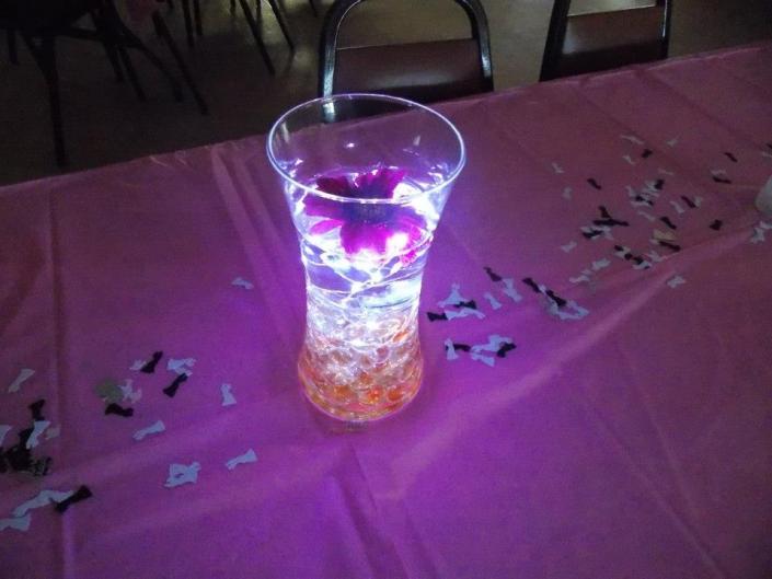 Pink and purple reception